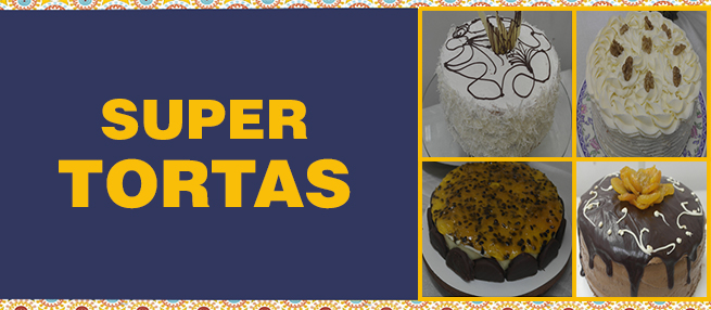 Torta holandesa, torta de nozes, torta de abacaxi e coco e torta de chocolate e damasco
