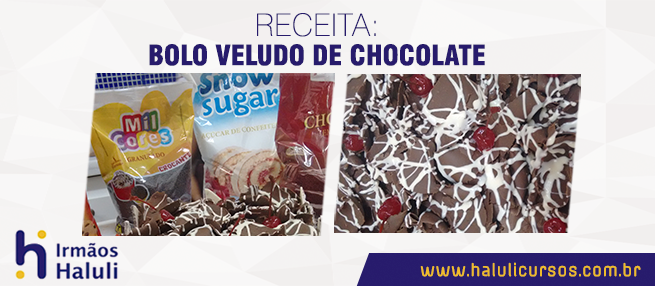 Receita: Bolo Veludo de chocolate