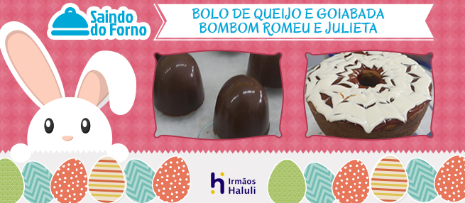 Receita: Bolo de Queijo com Goiabada e bombom Romeu e Julieta