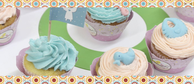 Baby cakes, oficina da Acrilex, decoupagem e mix Confeitaria